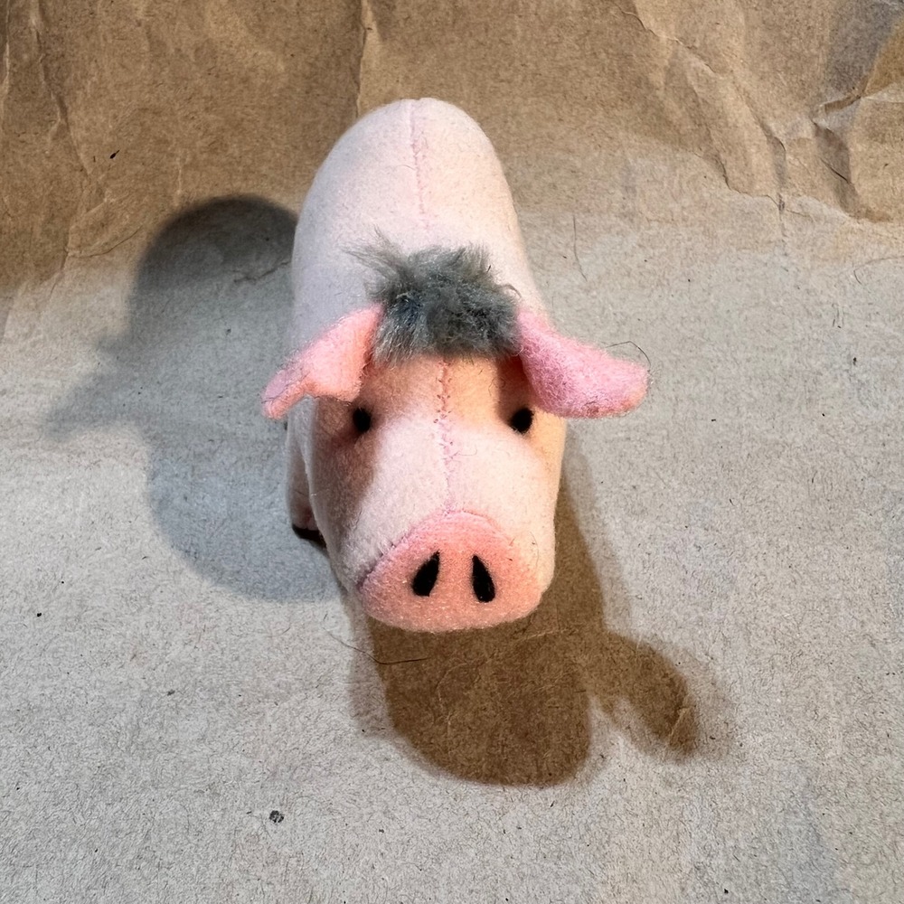 McDonalds 4in Babe Plush Pig Pink 1995 Movie Promo‎ Vintage Toy